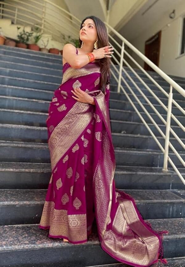 Women's Kanjivaram Art Silk Saree - Image 4