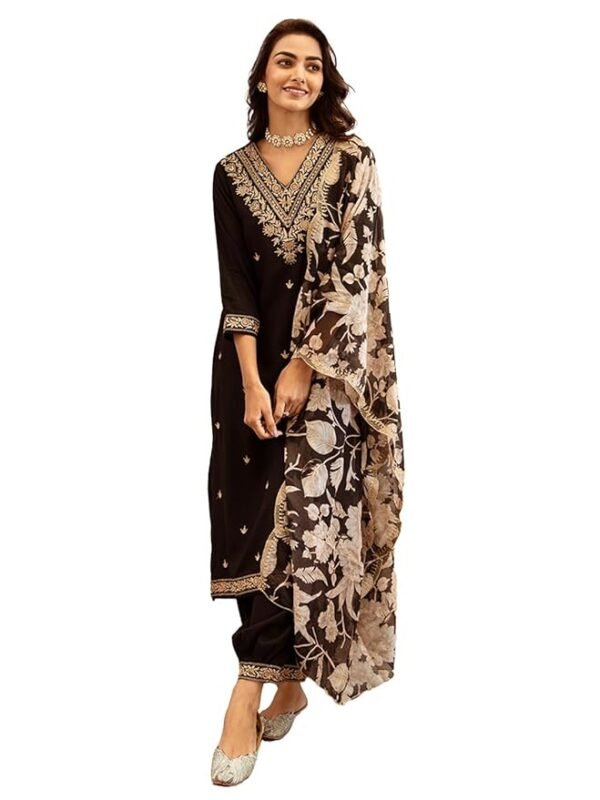 Women's Rayon Embroidered Straight Kurta