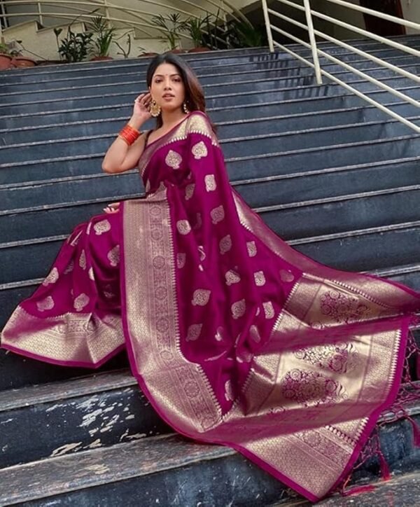 Women's Kanjivaram Art Silk Saree - Image 2