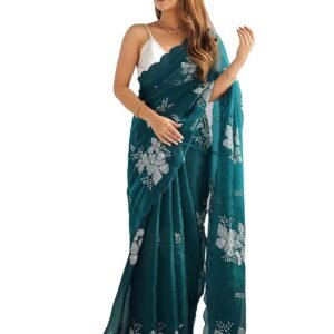 Women's Shimmer Chiffon Sequence saree