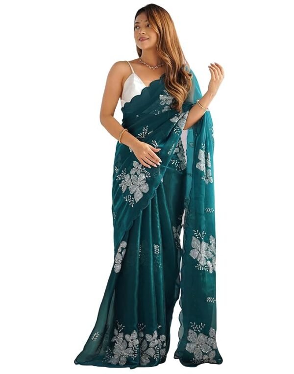 Women's Shimmer Chiffon Sequence saree