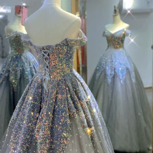 Gown Strapless Sequin Party Dresses
