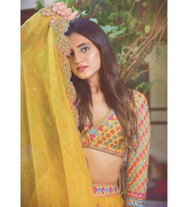 YELLOW COLOR LEHENGA CHOLI - Image 2