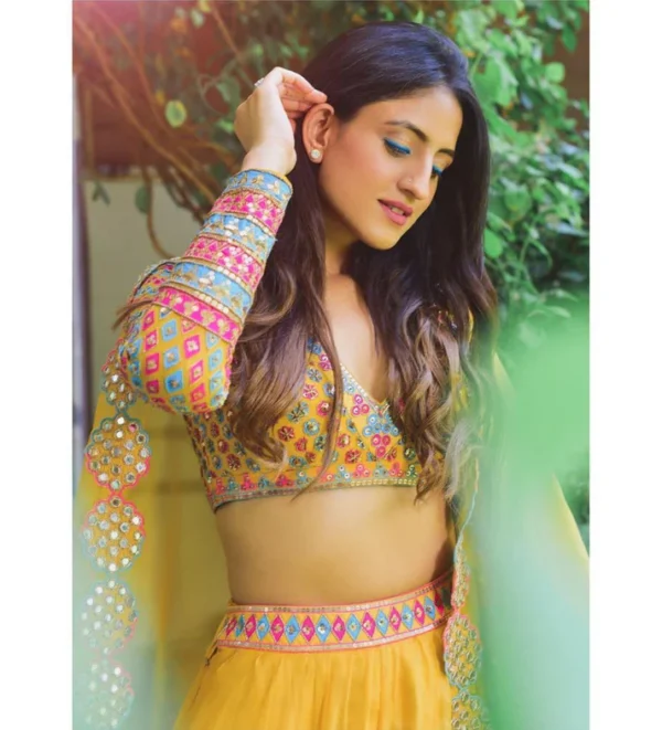 YELLOW COLOR LEHENGA CHOLI