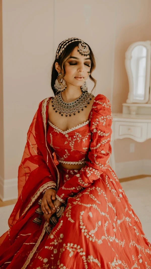 Gorgeous Red Lehenga Choli with Dupatta