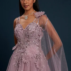 Cocktail Gown with Bead Work