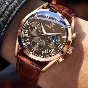 Men's, Sports Waterproof  Leather Watch
